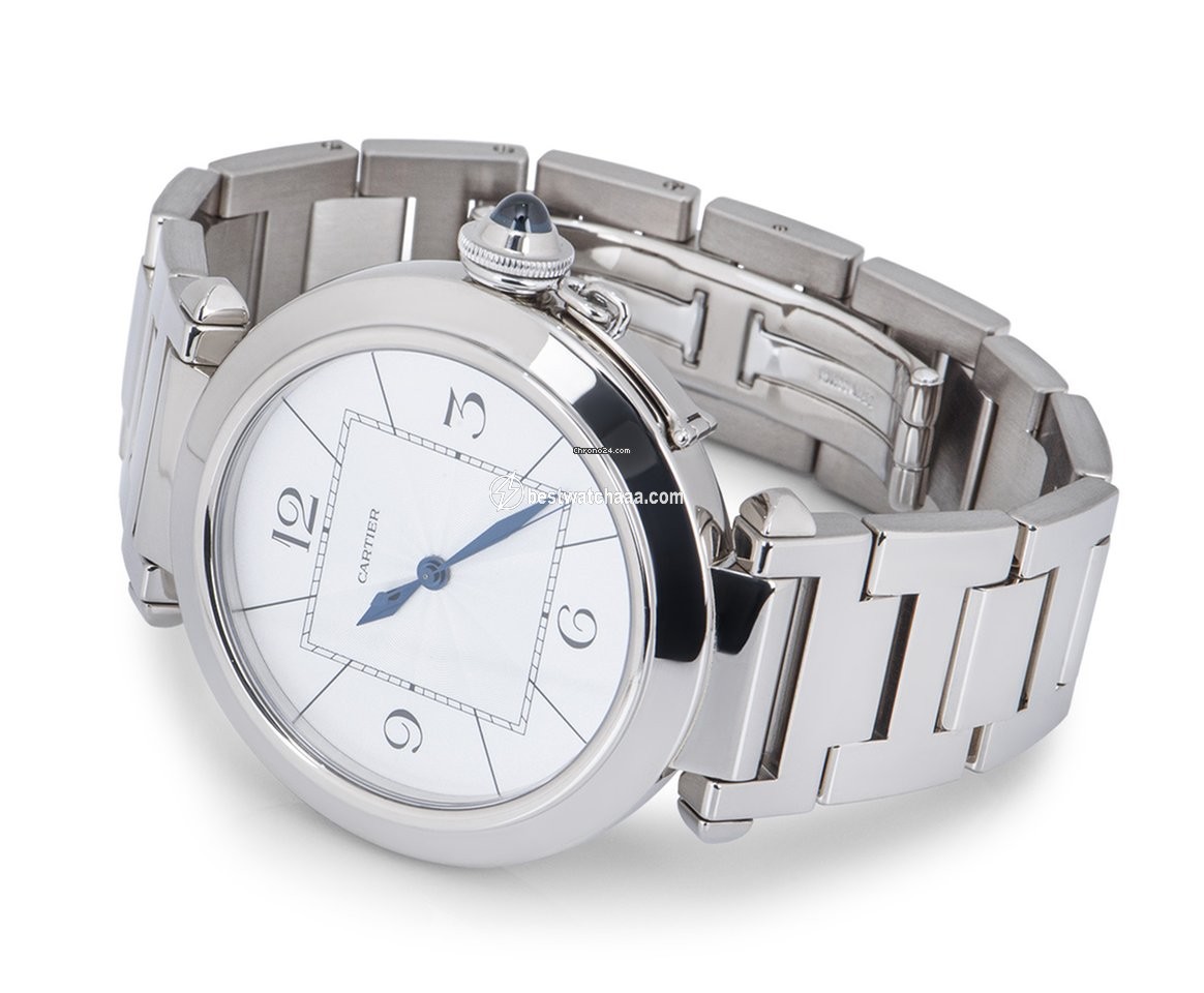 IMG_9081 Cartier Pasha Mens watch Unisex Automatic White gold W30187M9 Replica 5