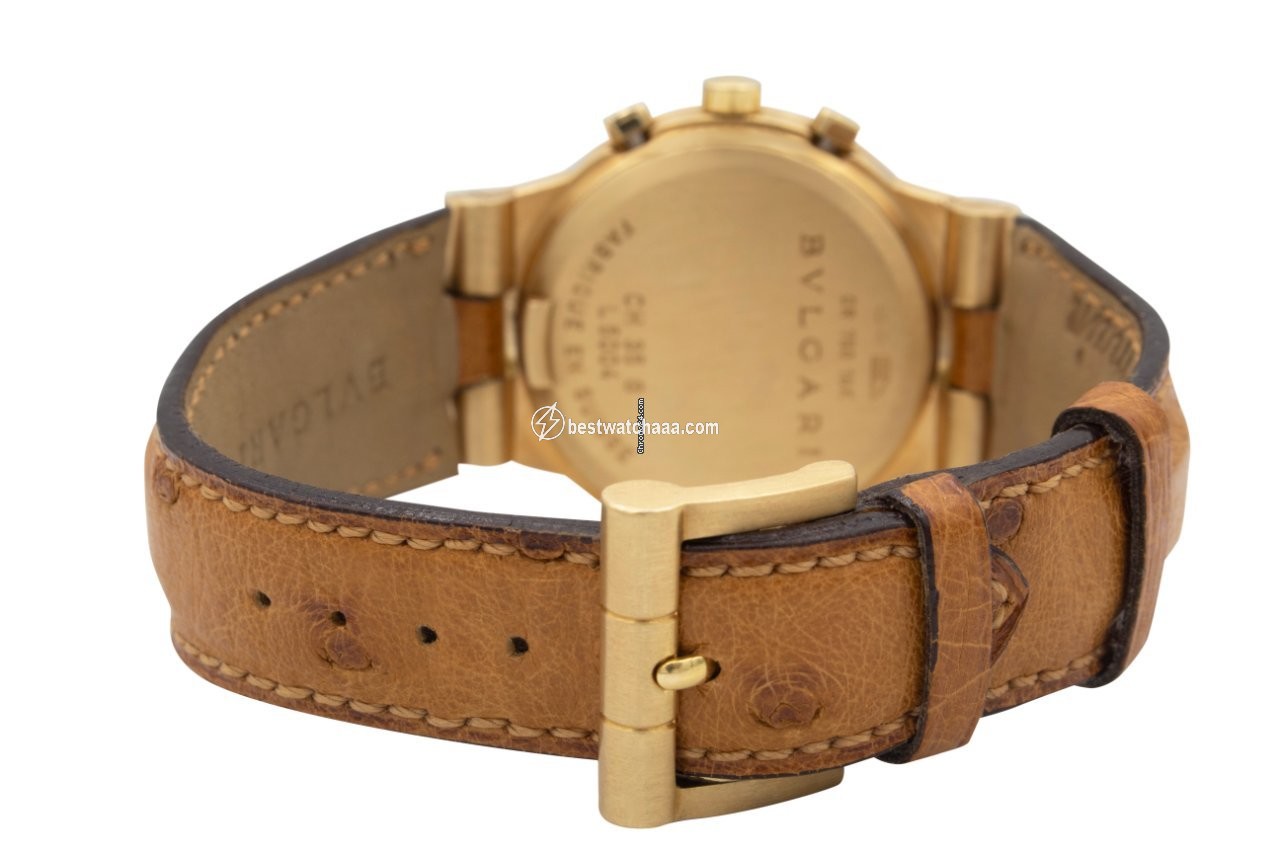 IMG_9081 Bulgari Diagono Mens watch Unisex Quartz Yellow gold CH 35 G Replica 5