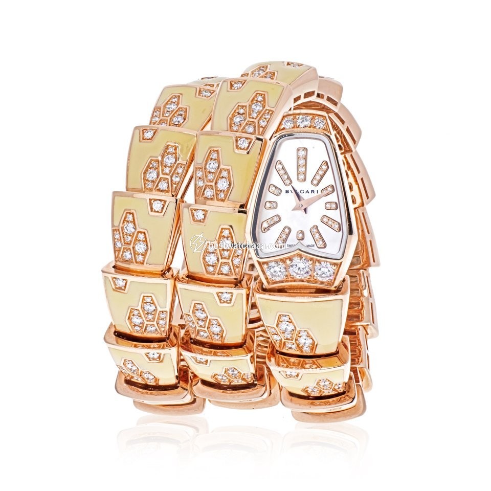 IMG_9081 Bulgari Serpenti Womens watch Quartz Rose gold spp26wgd1gwld1.2t Replica 5