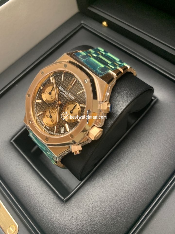 IMG_9081 Audemars Piguet Royal Oak Chronograph Mens watch Unisex Automatic Rose gold 26239OR.OO.1220OR.02 Replica 5