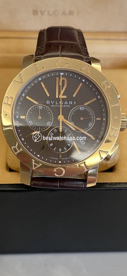 IMG_9081 Bulgari Mens watch Unisex Automatic Rose gold 00381 Replica 5