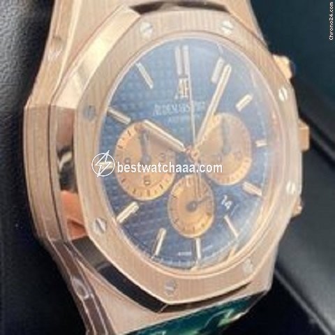 IMG_9081 Audemars Piguet Royal Oak Chronograph Mens watch Unisex Automatic Rose gold 26331OR.OO.1220OR.01 Replica 5
