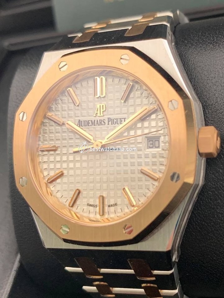 IMG_9081 Audemars Piguet Royal Oak Selfwinding Womens watch Automatic Gold Steel 77350SR.OO.1261SR.01 Replica 5