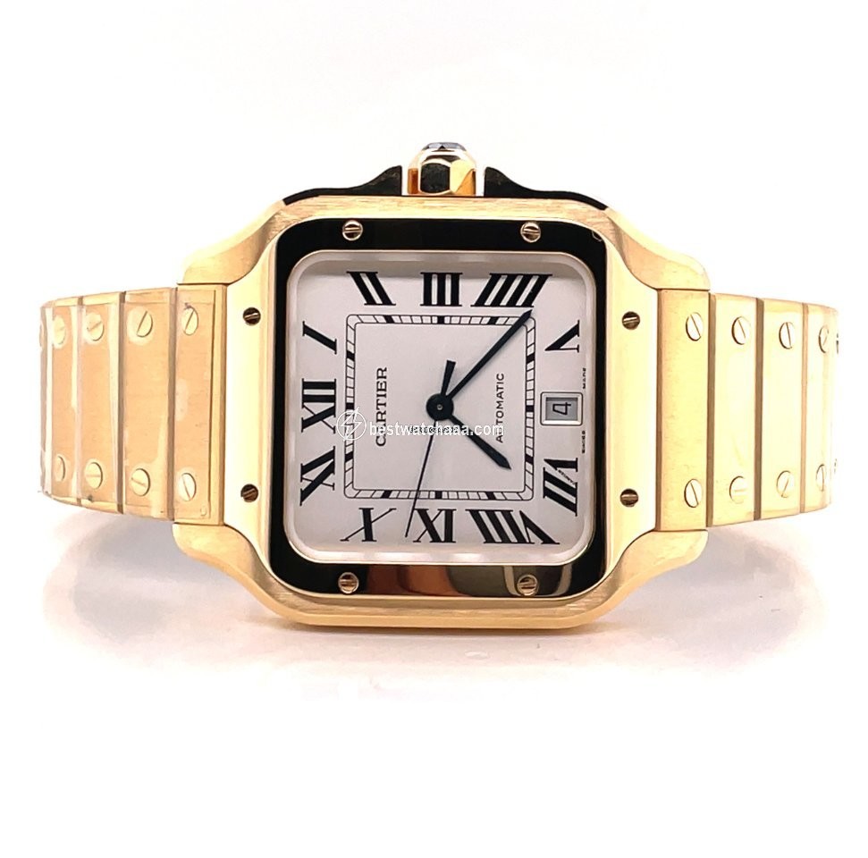 IMG_9081 Cartier Santos Mens watch Unisex Automatic Yellow gold WGSA0029 Replica 5