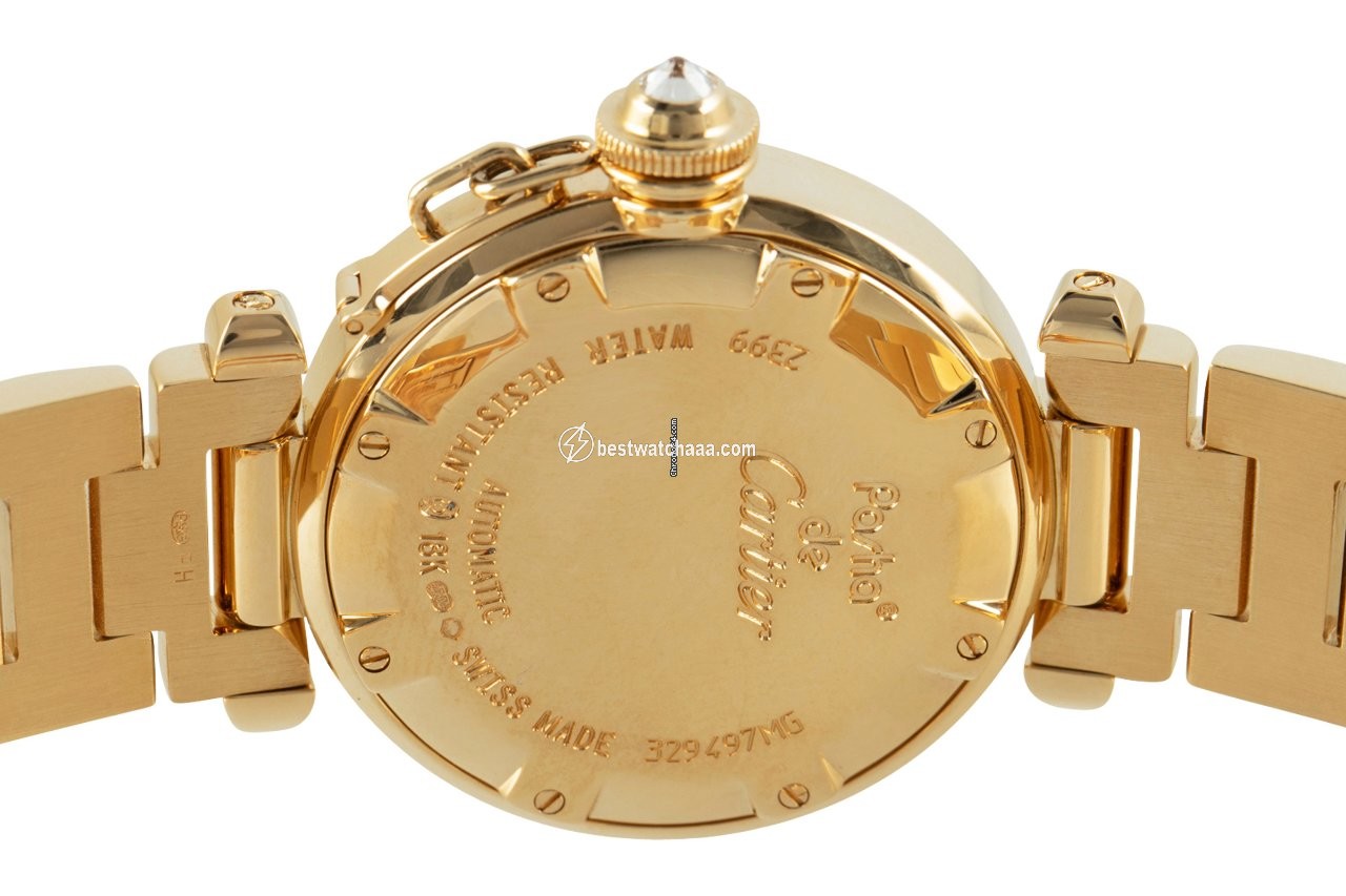IMG_9081 Cartier Pasha Womens watch Automatic Yellow gold 2399 Replica 5