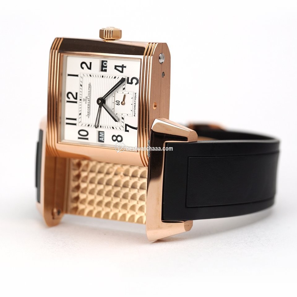 IMG_9081 Jaeger-LeCoultre Reverso Squadra Hometime Mens watch Unisex Automatic Rose gold Q7002420 Replica 5
