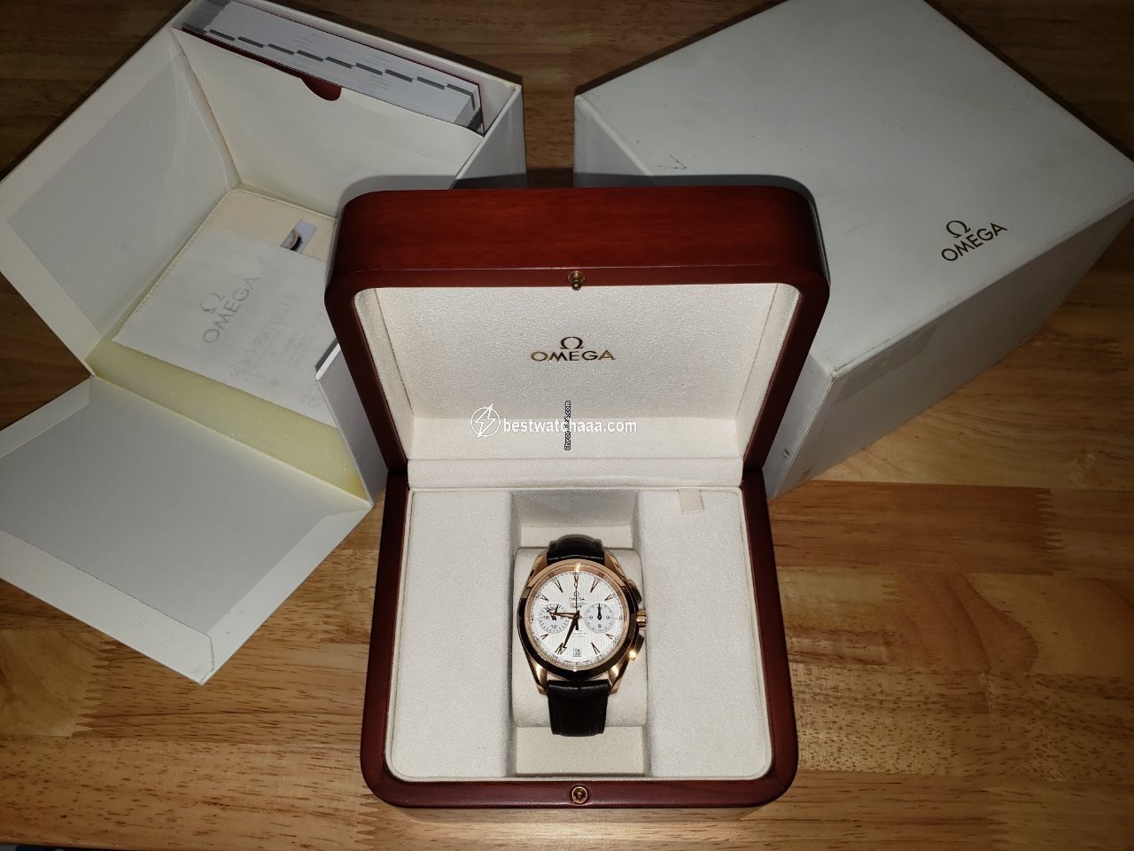 IMG_9081 Omega Seamaster Aqua Terra Mens watch Unisex Automatic Rose gold 231.53.43.52.02.001 Replica 5