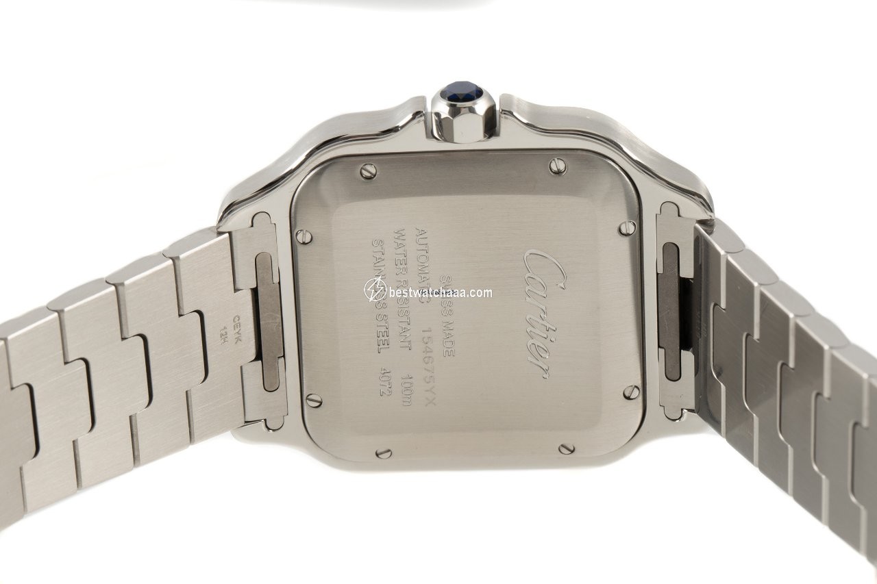 IMG_9081 Cartier Santos Mens watch Unisex Automatic Steel WSSA0030 Replica 5