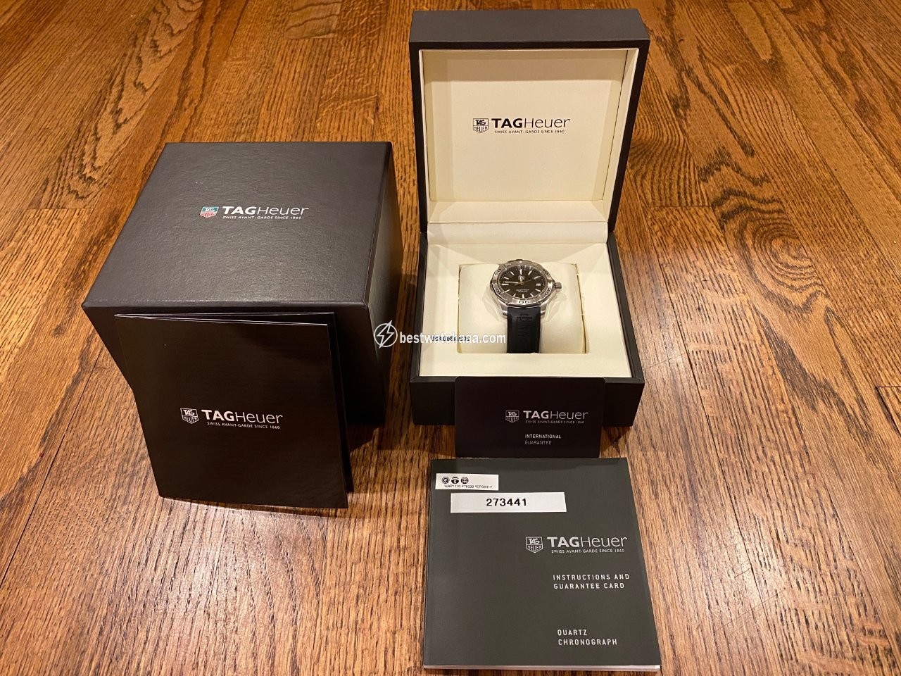 IMG_9081 TAG Heuer Aquaracer 300M Mens watch Unisex Quartz Steel WAP1110.FT6029 Replica 5
