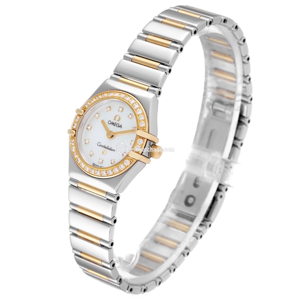 IMG_9081 Omega Constellation Ladies Womens watch Quartz Gold Steel 1365.75.00 Replica 5