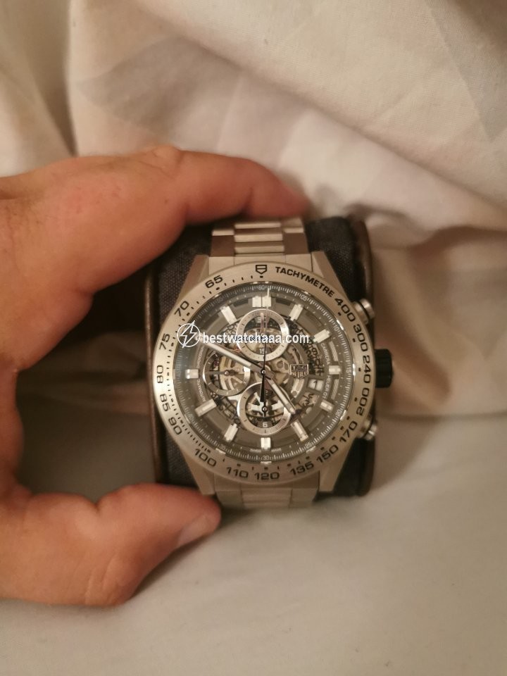 IMG_9081 TAG Heuer Carrera Calibre HEUER 01 Mens watch Unisex Automatic Titanium CAR2A8A.BF0707 Replica 5