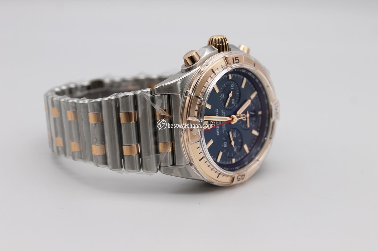 IMG_9081 Breitling Chronomat Mens watch Unisex Automatic Gold Steel UB0134101C1U1 Replica 5