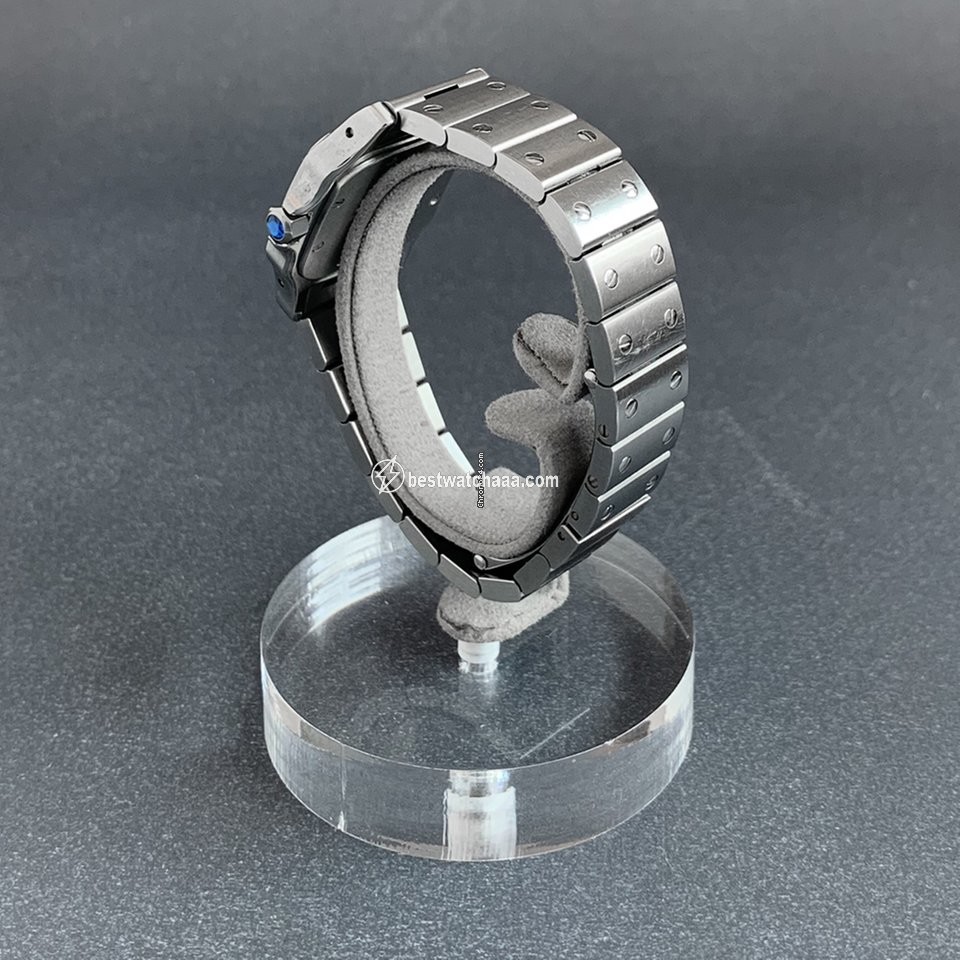 IMG_9081 Cartier Santos Galbee Womens watch Quartz Steel W20017D6 Replica 5