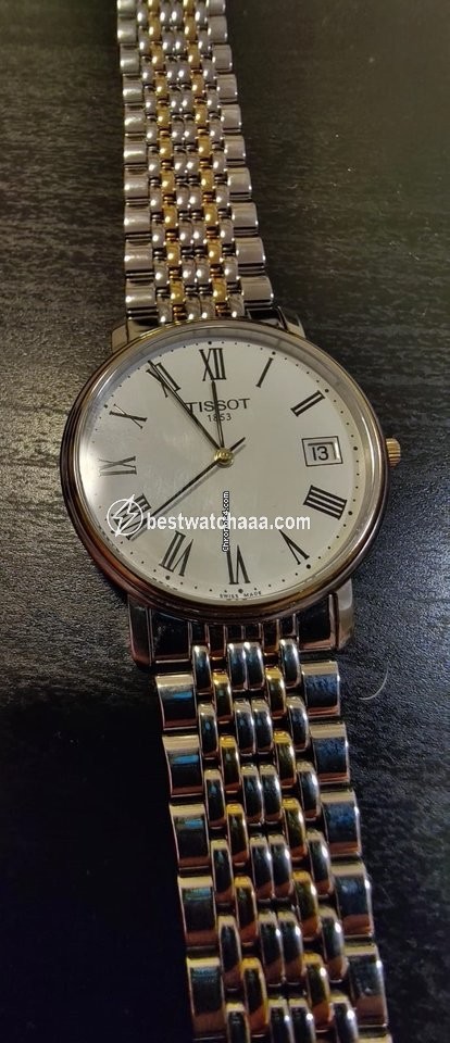 IMG_9081 Tissot Mens watch Unisex Quartz Gold Steel T870 970 Replica 5