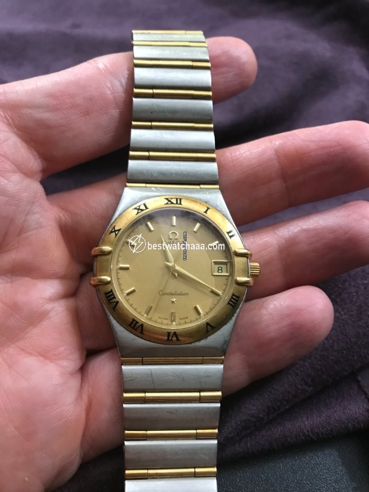 IMG_9081 Omega Constellation Day-Date Mens watch Unisex Quartz Gold Steel 3961070 Replica 5