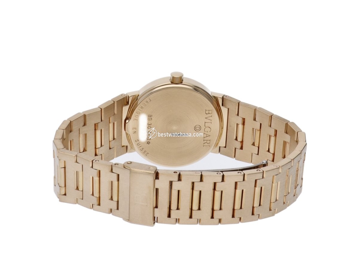 IMG_9081 Bulgari Bulgari Mens watch Unisex Quartz Yellow gold BB30GGD Replica 5