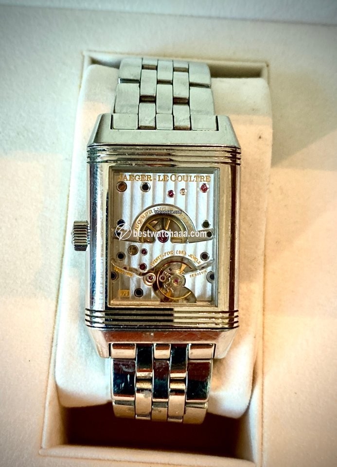 IMG_9081 Jaeger-LeCoultre Reverso Grande Date Mens watch Unisex Manual winding Steel Q3008120 Replica 5
