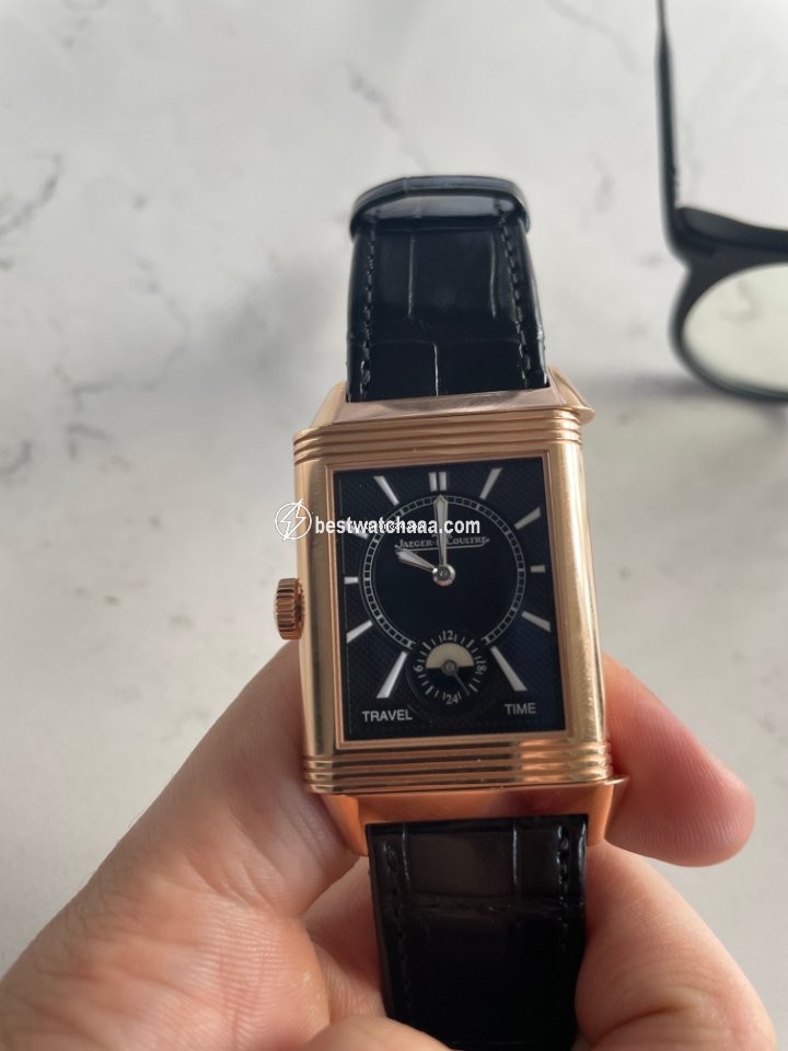IMG_9081 Jaeger-LeCoultre Reverso Duoface Mens watch Unisex Manual winding Rose gold 3842520 Replica 5