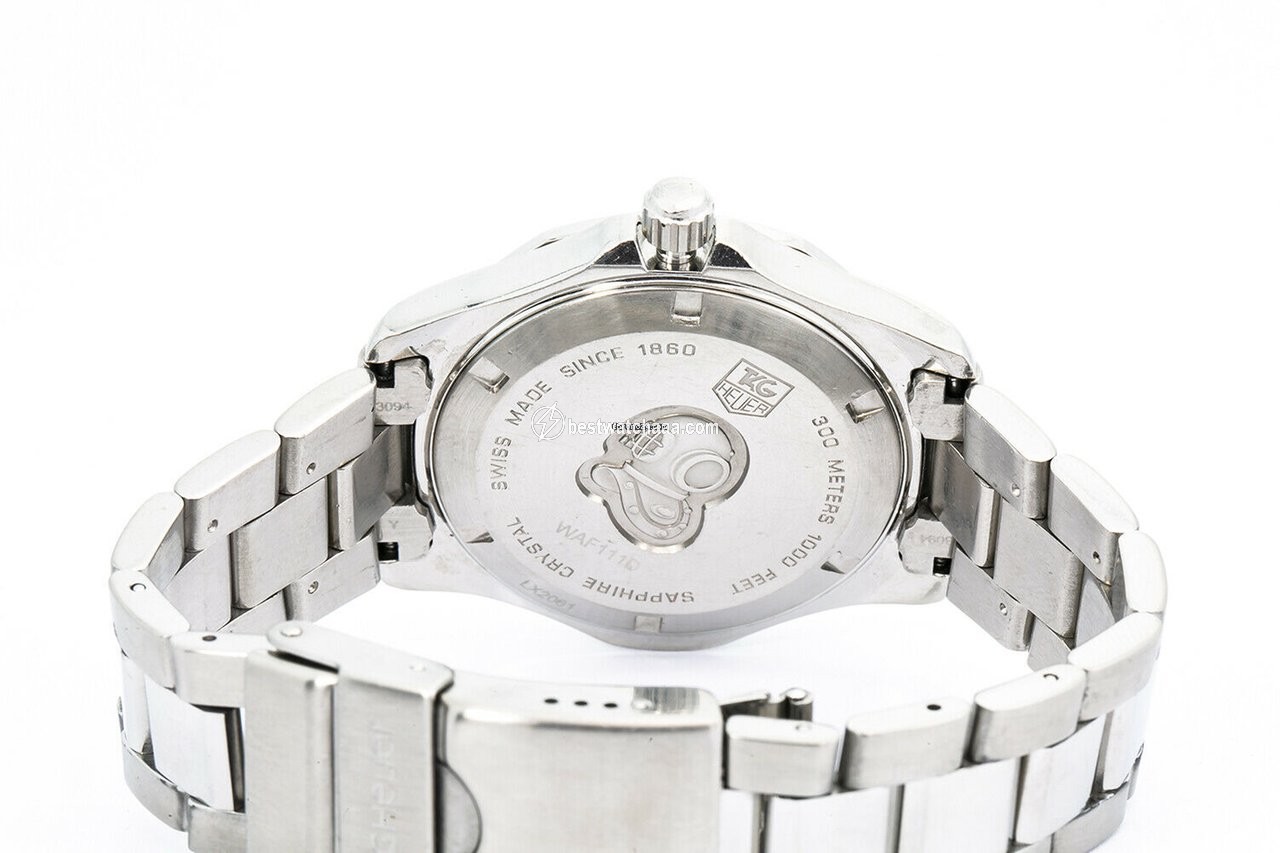 IMG_9081 TAG Heuer Aquaracer 300M Mens watch Unisex Quartz Steel WAF111D Replica 5