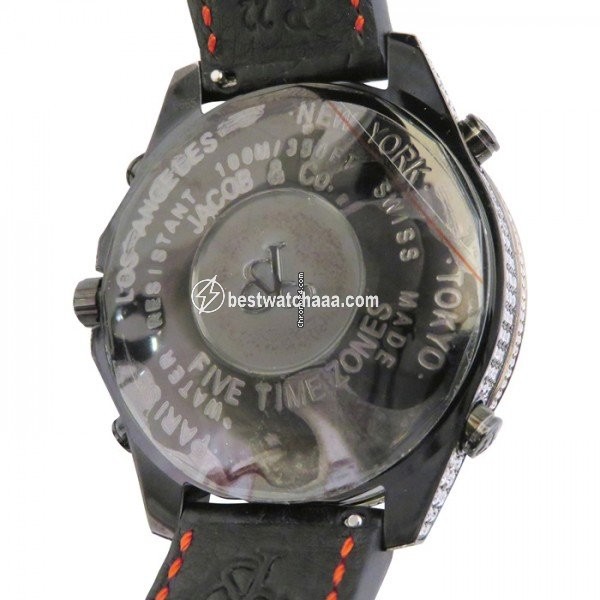 IMG_9081 Jacob & Co. Five Time Zone Quartz Steel JC-47BKBDC Replica 5