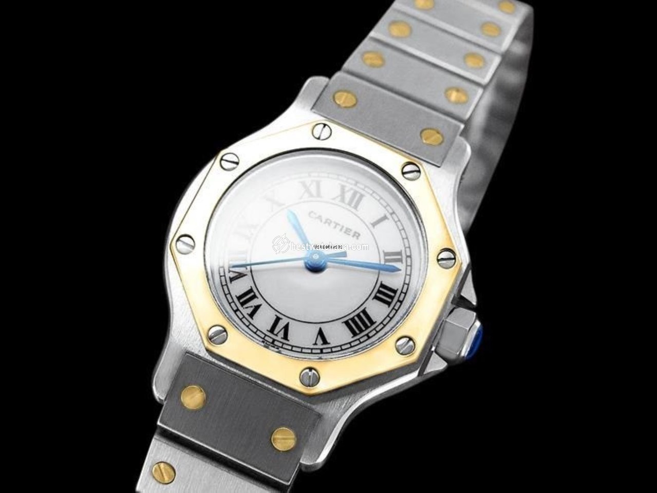 IMG_9081 Cartier Mens watch Unisex Automatic Gold Steel 8437ST Replica 5