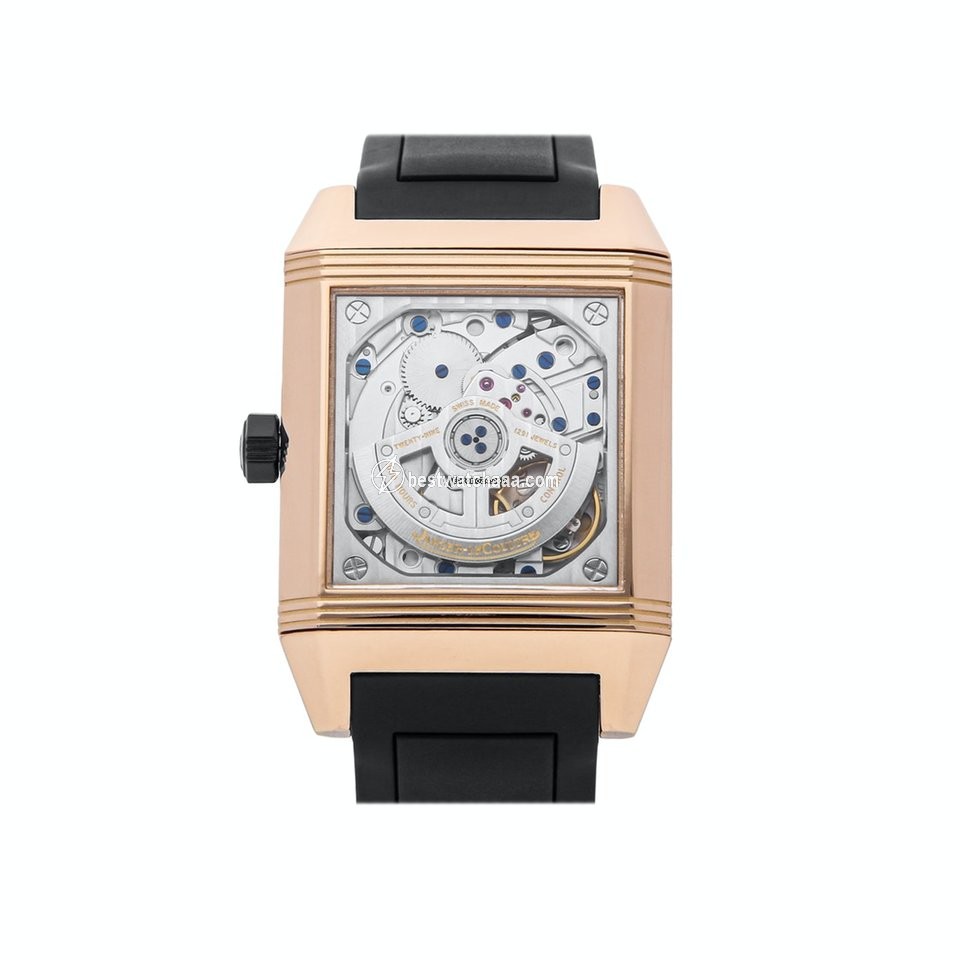 IMG_9081 Jaeger-LeCoultre Reverso Squadra Hometime Mens watch Unisex Automatic Rose gold Q7002672 Replica 5