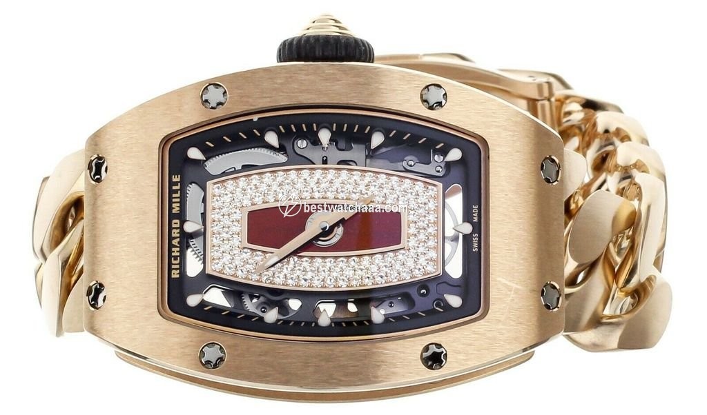 IMG_9081 Richard Mille RM 07 Womens watch Automatic Rose gold RM07-01 Replica 5