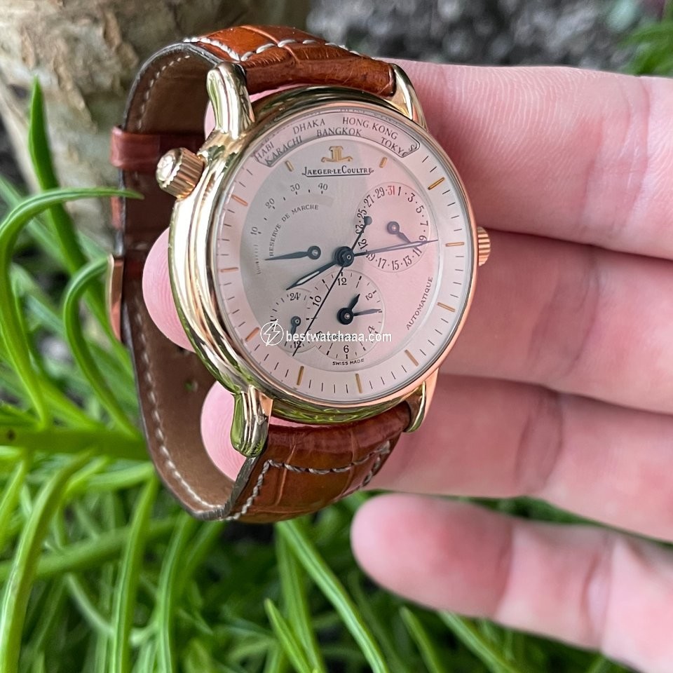 IMG_9081 Jaeger-LeCoultre Master Geographic Mens watch Unisex Automatic Rose gold 169.1.92 Replica 5