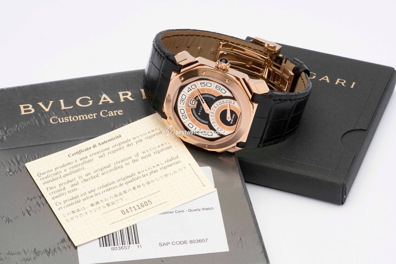 IMG_9081 Bulgari Octo Mens watch Unisex Automatic Rose gold BGOP43BGLDBR Replica 5