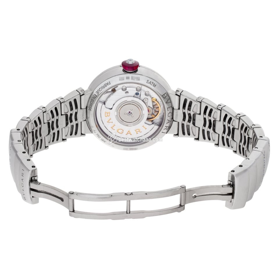 IMG_9081 Bulgari Lucea Womens watch Automatic White gold LU W 33 G Replica 5