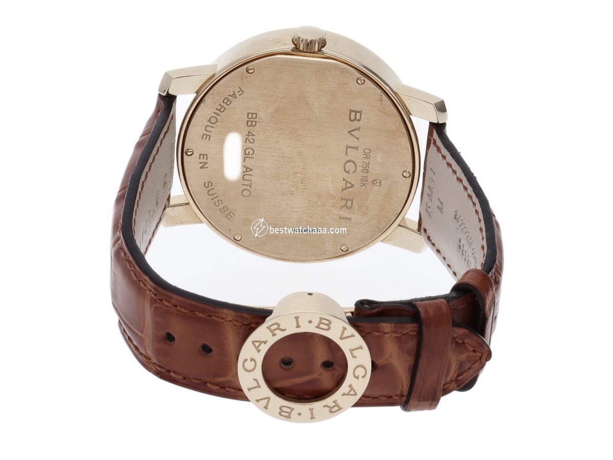 IMG_9081 Bulgari Bulgari Mens watch Unisex Automatic Yellow gold BB42WGLD N Replica 5