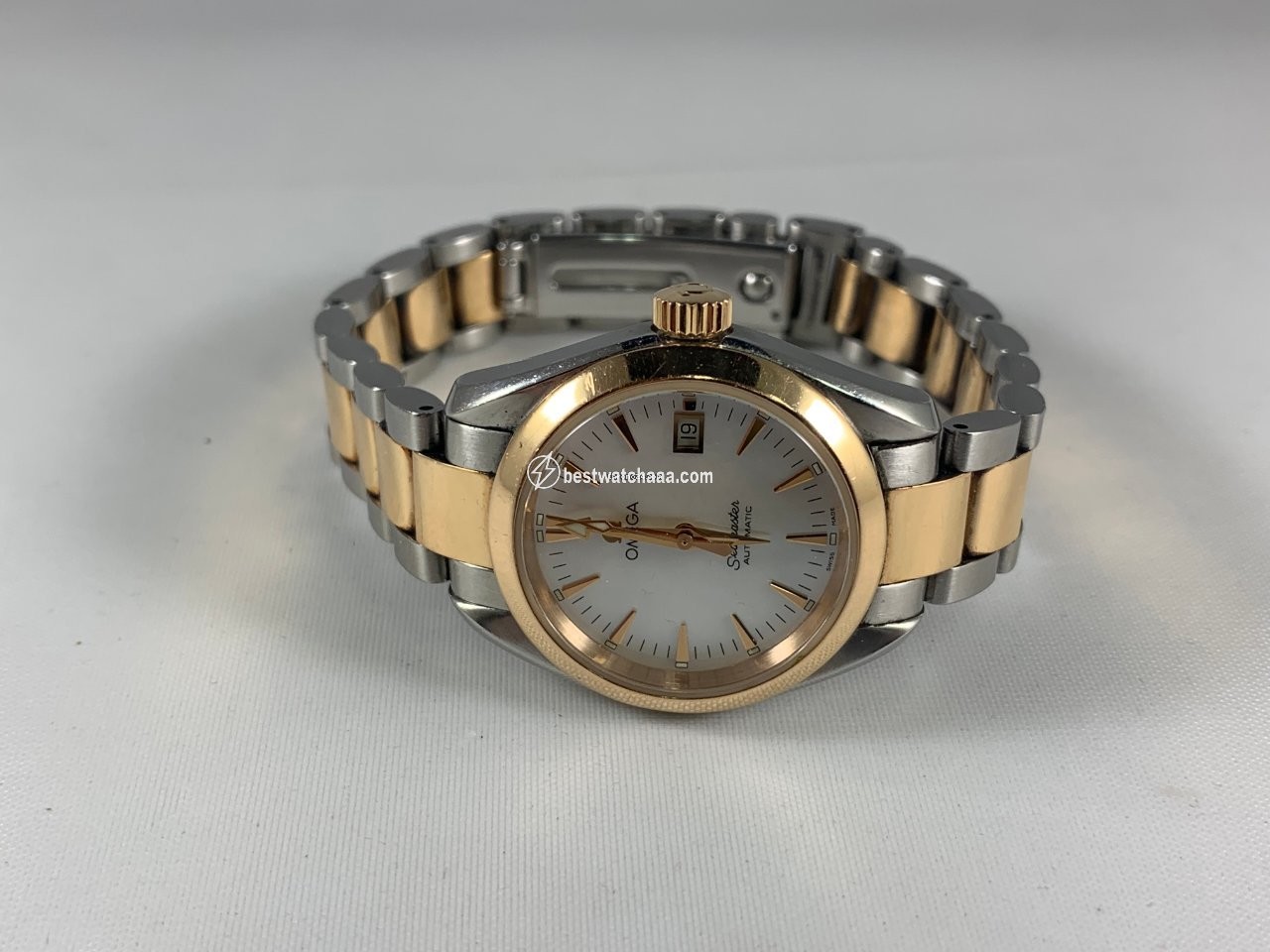 IMG_9081 Omega Seamaster Aqua Terra Womens watch Automatic Gold Steel 2373.70.00 Replica 5