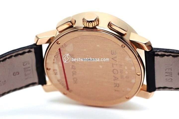 IMG_9081 Bulgari Bulgari Mens watch Unisex Automatic Rose gold BBP42GLCH Replica 5