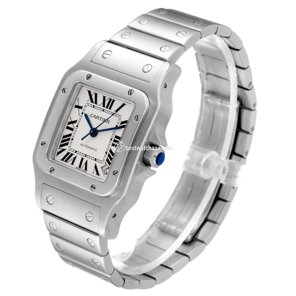 IMG_9081 Cartier Santos Galbee Mens watch Unisex Automatic Steel W20098D6 Replica 5
