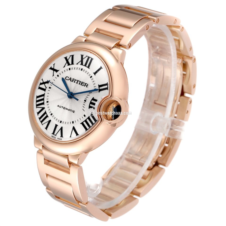 IMG_9081 Cartier Ballon Bleu 36mm Womens watch Automatic Rose gold WGBB0043 Replica 5