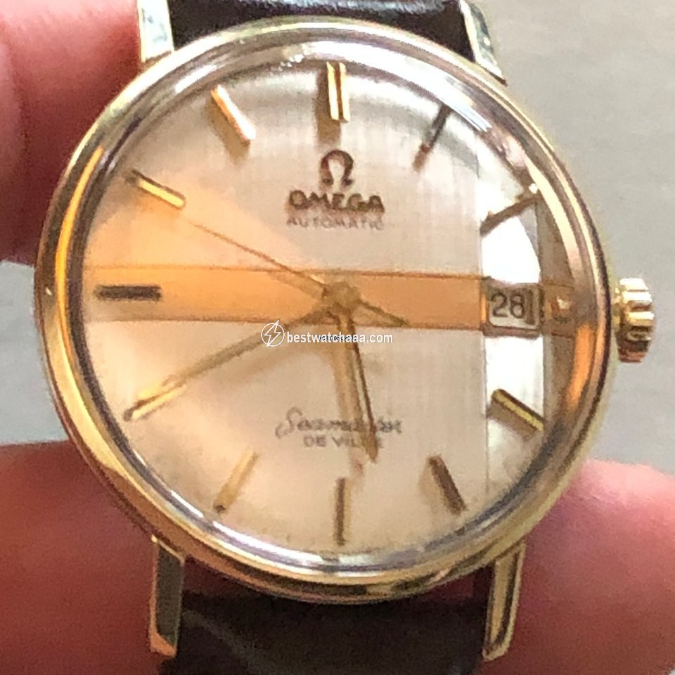 IMG_9081 Omega Seamaster DeVille Mens watch Unisex Automatic Gold Steel 14910 Replica 5