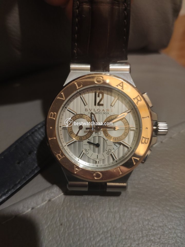 IMG_9081 Bulgari Diagono Mens watch Unisex Automatic Gold Steel DG42C6SPGLDCH Replica 5