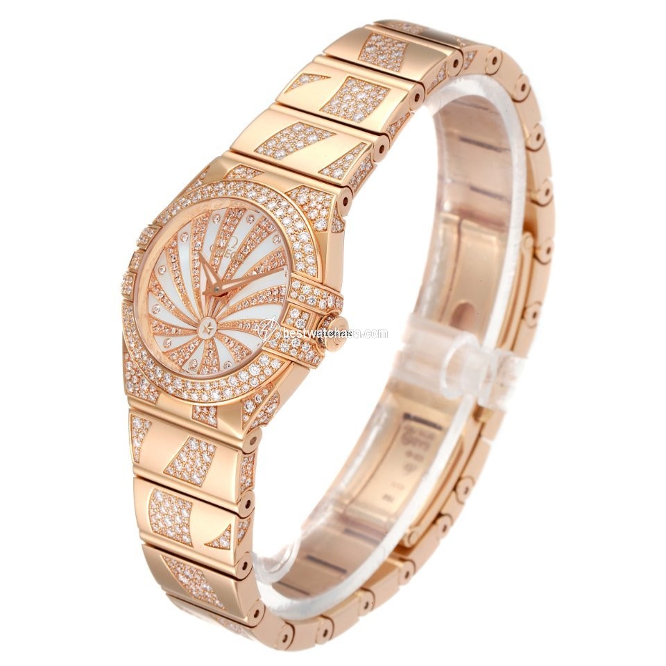 IMG_9081 Omega Constellation Quartz Womens watch Quartz Rose gold 123.55.24.60.55.011 Replica 5
