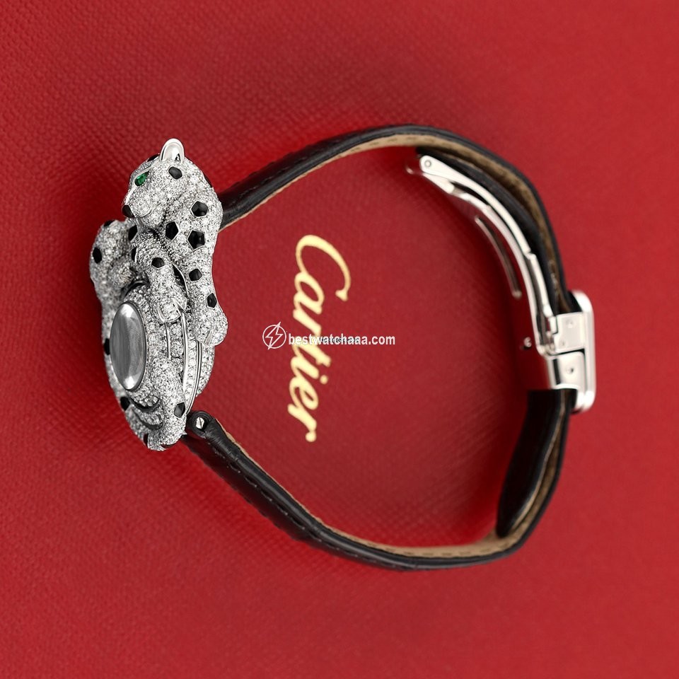 IMG_9081 Cartier Panthere Womens watch Quartz White gold hpi00773 Replica 5