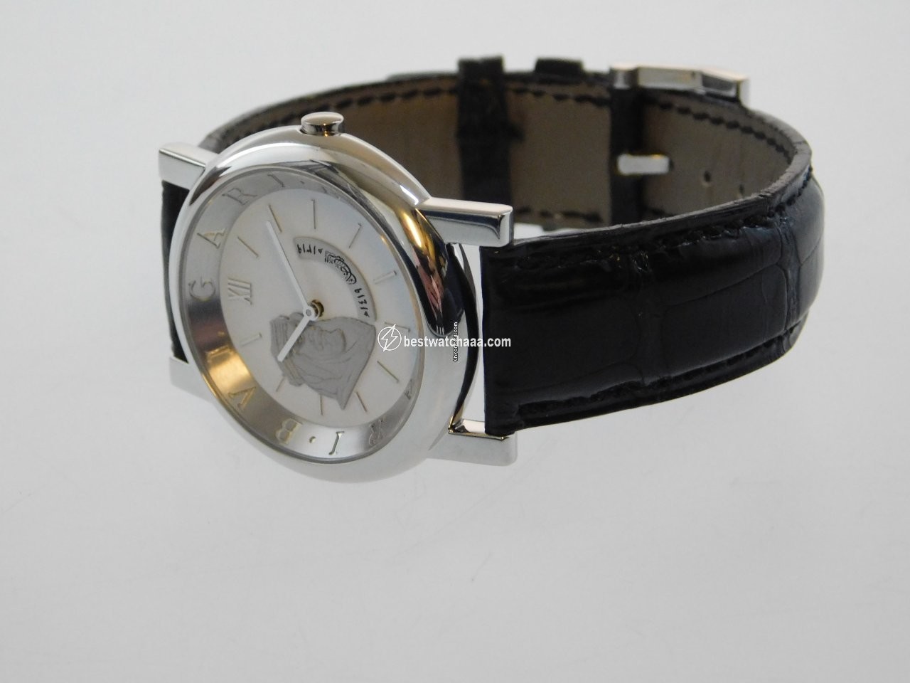 IMG_9081 Bulgari Mens watch Unisex Quartz Platinum AT 35 PL Replica 5
