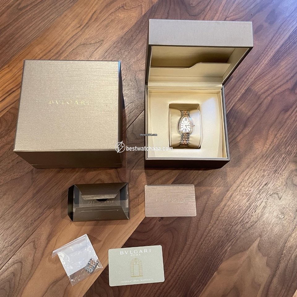 IMG_9081 Bulgari Serpenti Womens watch Quartz Gold Steel 103274 Replica 5