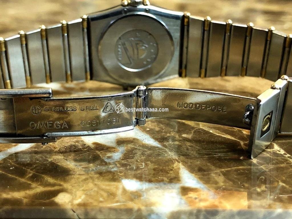 IMG_9081 Omega Constellation Quartz Womens watch Quartz Gold Steel 1262.70.00 Replica 5