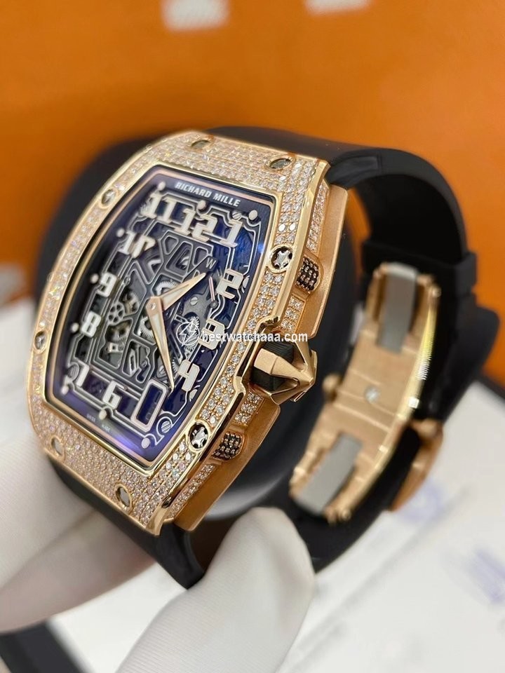 IMG_9081 Richard Mille RM 67 Mens watch Unisex Automatic Rose gold Richard Mille Extra Flat RM67-01 RG Replica 5
