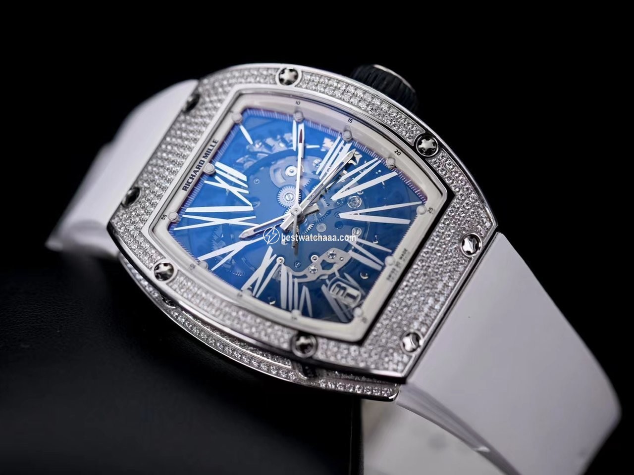 IMG_9081 Richard Mille Mens watch Unisex Automatic White gold Richard Mille RM 023 White Gold Replica 5