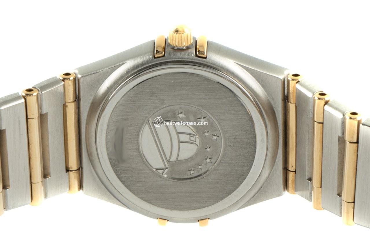 IMG_9081 Omega Constellation Quartz Womens watch Quartz Gold Steel 1272.30.00 Replica 5