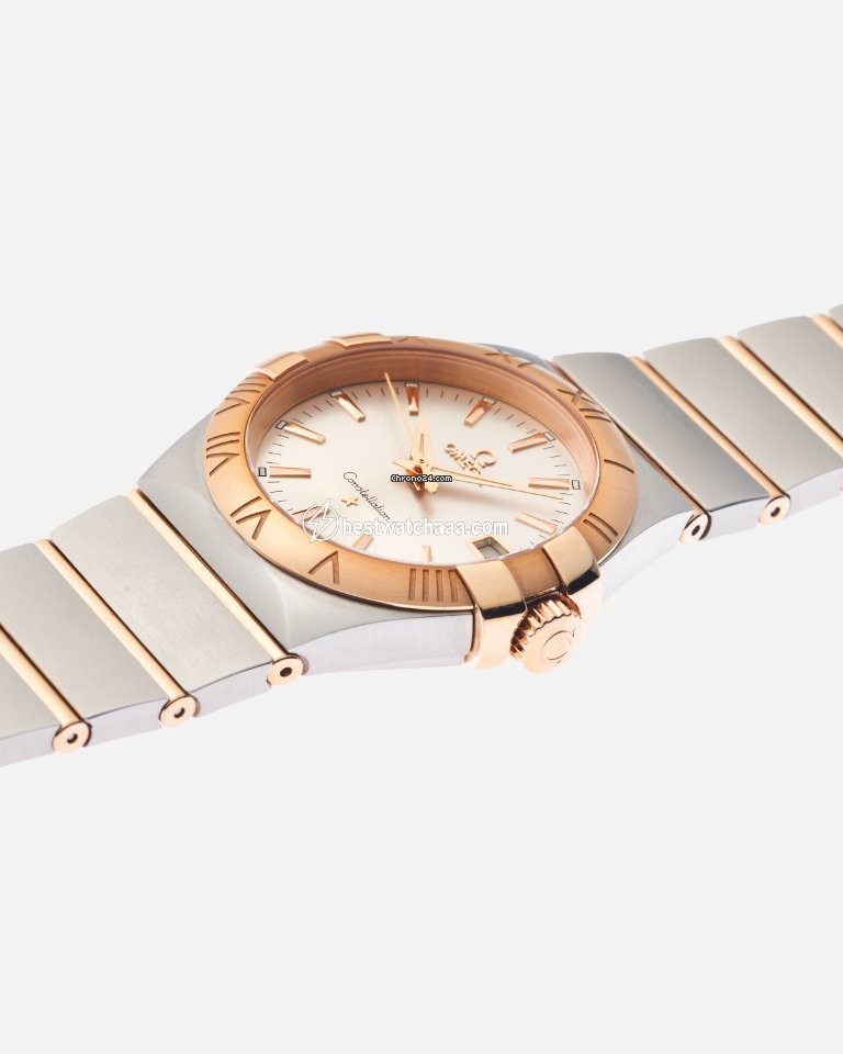 IMG_9081 Omega Constellation Quartz Mens watch Unisex Quartz Gold Steel 123.20.35.60.02.001 Replica 5