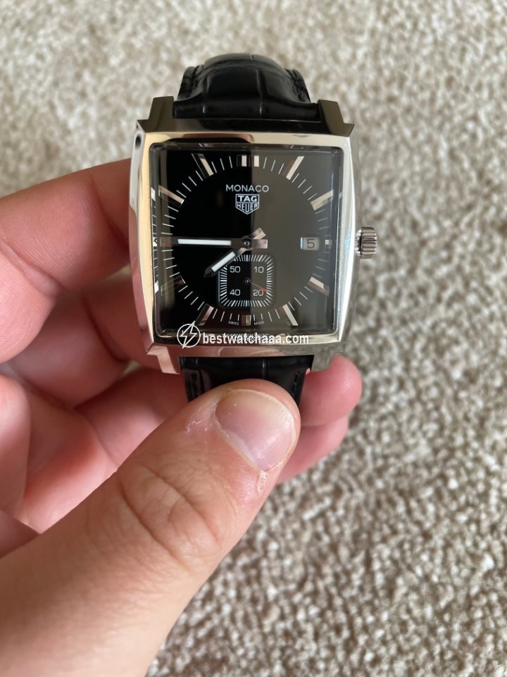 IMG_9081 TAG Heuer Monaco Lady Mens watch Unisex Quartz Steel WAW131A.FC6177 Replica 5