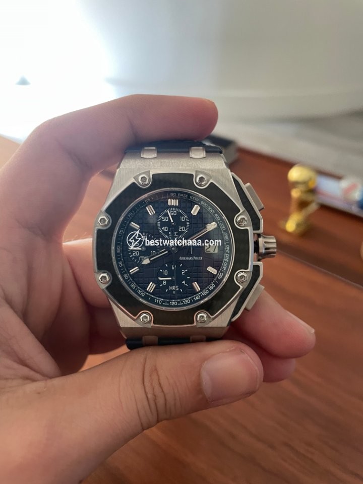 IMG_9081 Audemars Piguet Royal Oak Offshore Chronograph Mens watch Unisex Automatic Platinum 26030PO.OO.D001IN.01 Replica 5