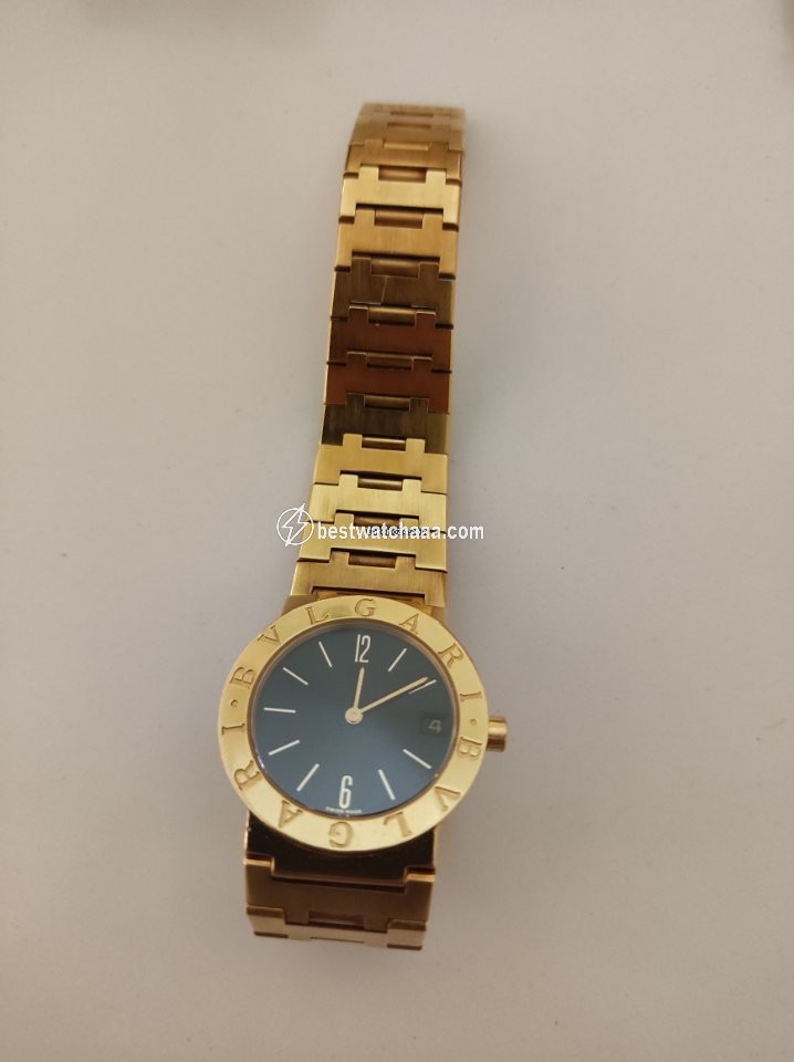 IMG_9081 Bulgari Mens watch Unisex Quartz Yellow gold F 66592 Replica 5