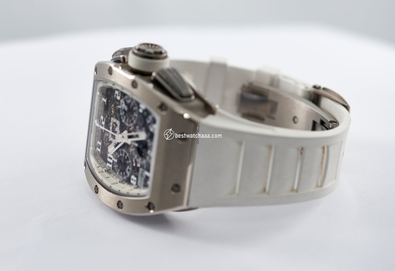IMG_9081 Richard Mille RM 011 Mens watch Unisex Automatic White gold RM011 Replica 5